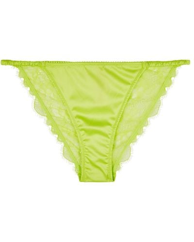 Love Stories Wild Rose Panelled Lace Briefs - Yellow
