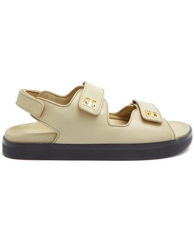 Givenchy 4g Leather Sandals - Natural