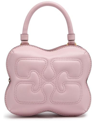 Ganni Butterfly Small Leather Cross-Body Bag - Pink