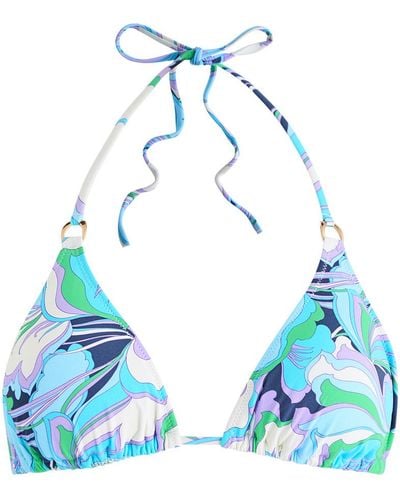 Melissa Odabash Key West Printed Bikini Top - Blue
