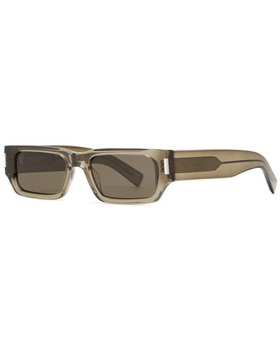 Saint Laurent Rectangle-frame Sunglasses - Multicolour