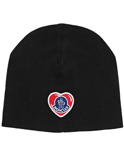 Moncler Logo-embroidered Wool-blend Beanie - Black