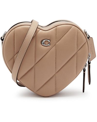COACH Heart Quilted Leather Cross-body Bag - Brown