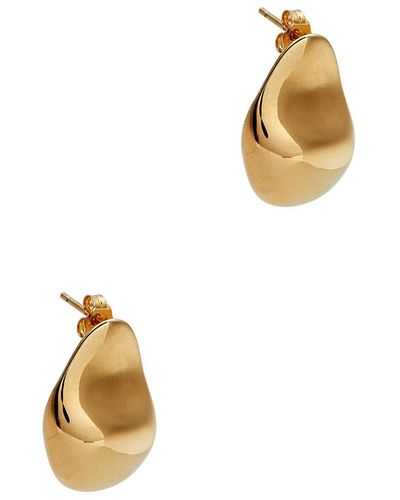 BY PARIAH Luna Small 14kt -plated Drop Earrings - White