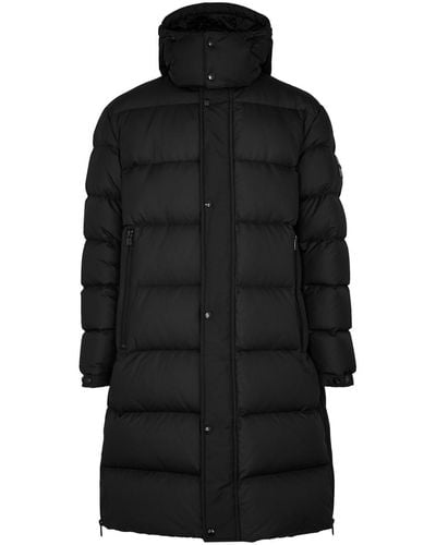 BOSS Hooded Quilted Shell Coat - Black