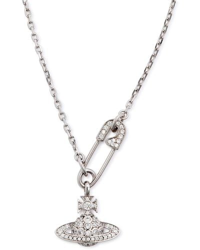 Vivienne Westwood Lucrece Safety Pin Necklace - Metallic