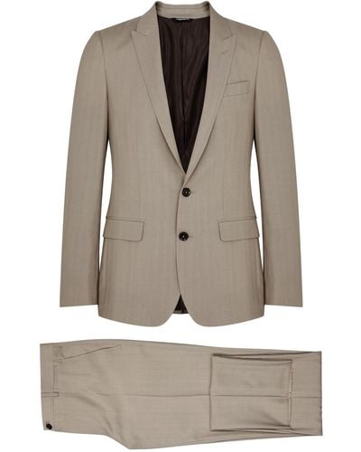 Dolce & Gabbana Martini-Fit Wool Tuxedo Suit - Gray