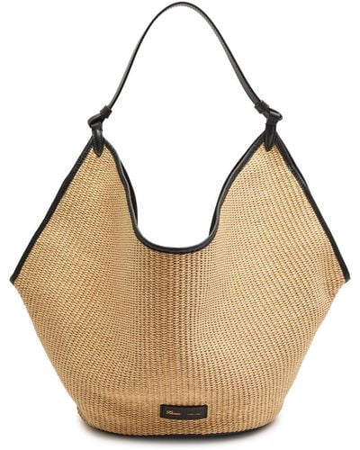 Khaite Lotus Medium Raffia Tote - Natural