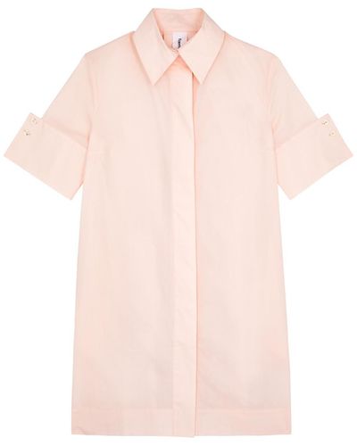 Foemina Wren Cotton-Poplin Mini Shirt Dress - Pink