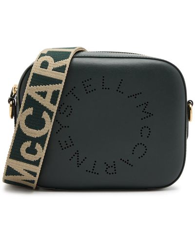 Stella McCartney Stella Logo Faux Leather Camera Bag - Black