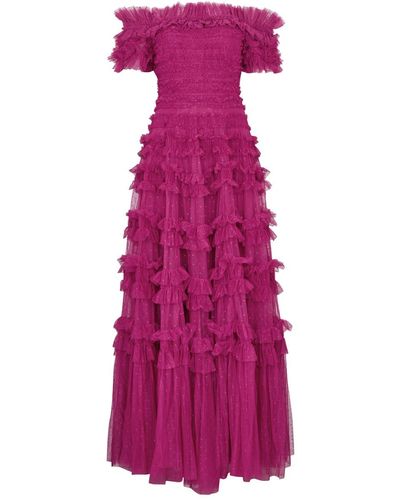 Needle & Thread Lisette Tulle Gown - Purple