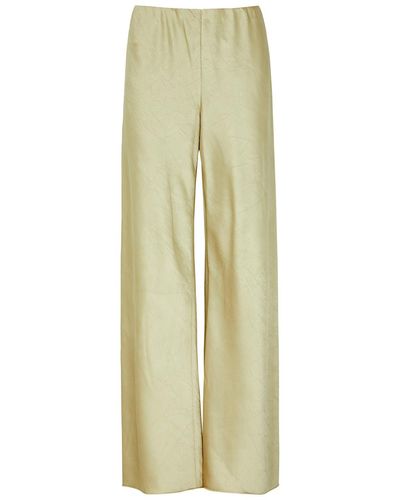 Vince Wide-Leg Satin Trousers - Natural