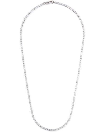 CERNUCCI Tennis Micro Crystal-embellished Necklace - White