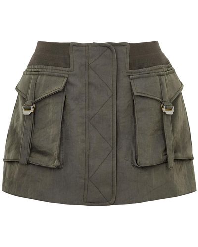 Dion Lee Aviator Nylon Mini Skirt - Grey