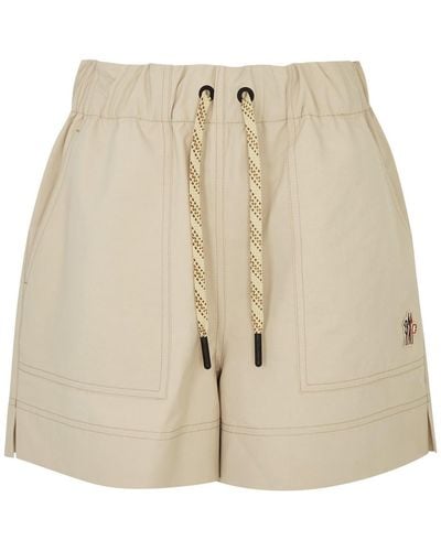 Moncler Logo Shell Shorts - Natural