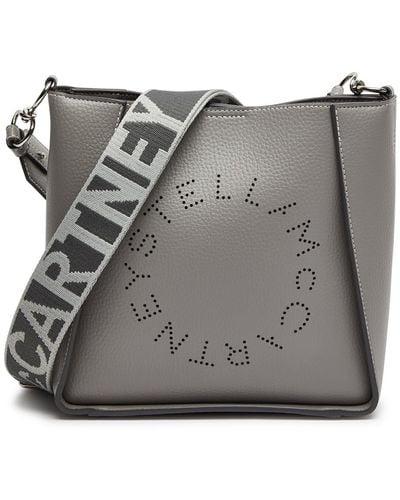 Stella McCartney Stella Logo Mini Faux Leather Cross-body Bag - Gray