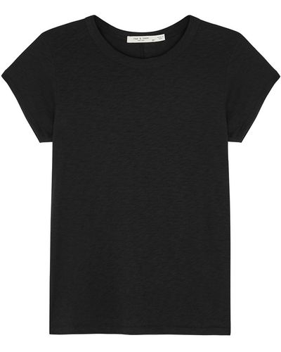 Rag & Bone The Tee Cotton T-Shirt - Black