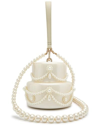 Simone Rocha Embellished Cake Top Handle Bag - White