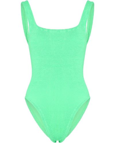 Hunza G Seersucker Swimsuit - Green