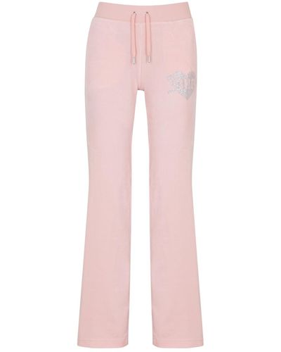 Juicy Couture Del Ray Embellished Velour Joggers - Pink