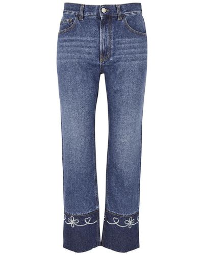 Chloé Masaya Cropped Straight-Leg Jeans - Blue