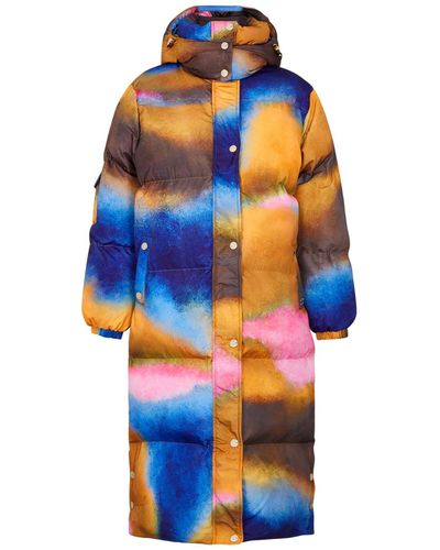 Helmstedt Alma Printed Quilted Shell Coat - Blue
