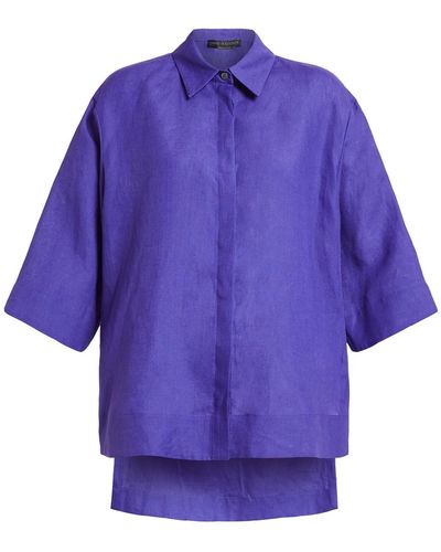 Marina Rinaldi Linen Tunic - Purple