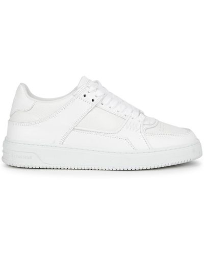 Represent Apex Paneled Leather Sneakers, Sneakers, , Lace-up - White