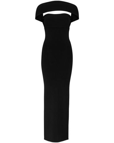 Totême Totême Cut-out Knitted Maxi Dress - Black