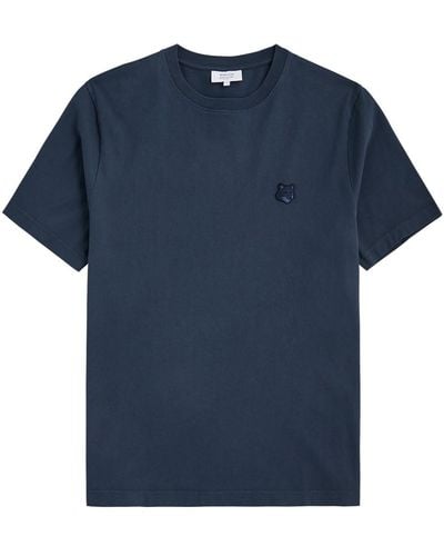 Maison Kitsuné Logo Cotton T-Shirt - Blue