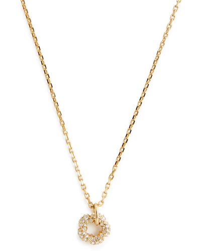 COACH Tea Rose Crystal-embellished Necklace - Metallic