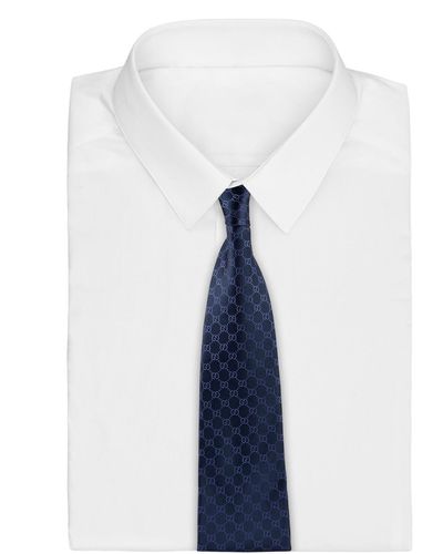 Gucci Gg Silk-Jacquard Tie - White