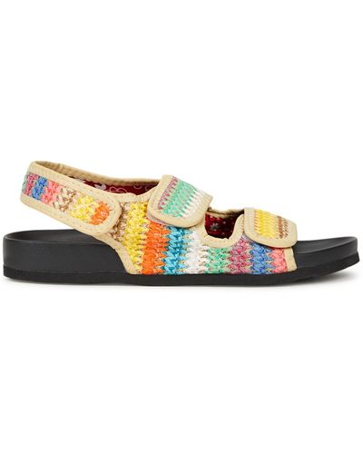 ARIZONA LOVE Apache Raffia Sandals, Sandals, Handmade, Size 4 - Multicolor