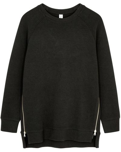 Varley Manning Ribbed Jersey Sweatshirt - Black
