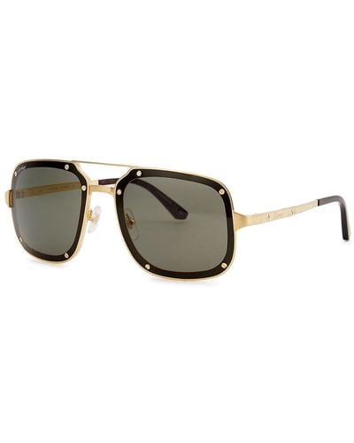 Cartier Aviator-Style Sunglasses - Metallic