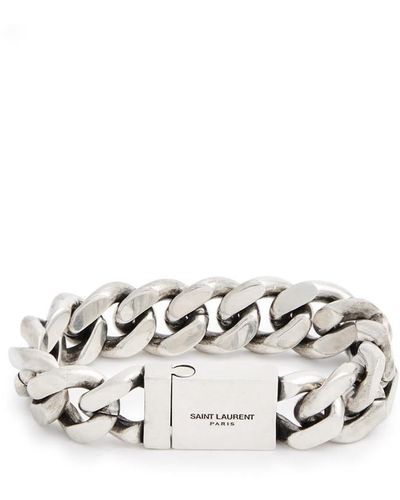Saint Laurent Collier Chunky Chain Bracelet - White