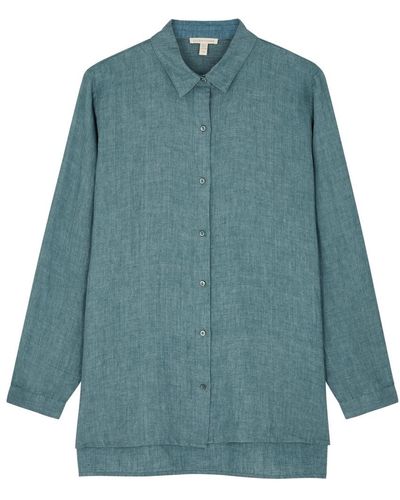 Eileen Fisher Linen Shirt - Blue