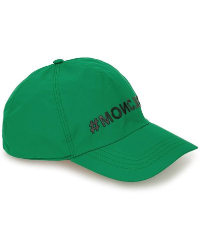 3 MONCLER GRENOBLE Logo Shell Cap - Green