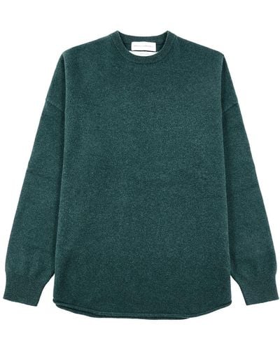 Extreme Cashmere N°53 Crew Hop Cashmere-blend Sweater - Green