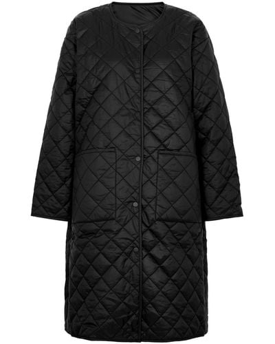 Eileen Fisher Reversible Quilted Shell Coat - Black