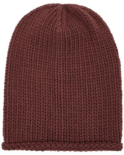 Inverni Slouchy Cashmere Beanie - Red