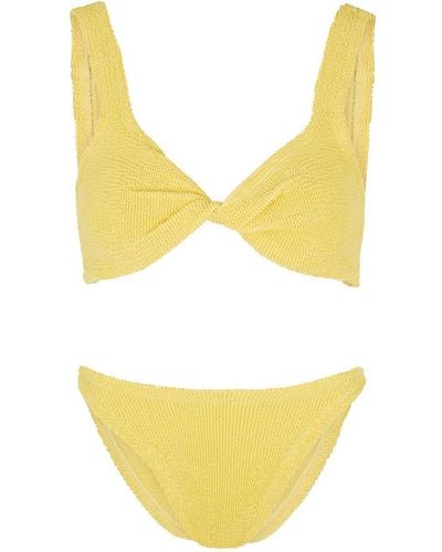 Hunza G Juno Seersucker Bikini, Bikini - Yellow