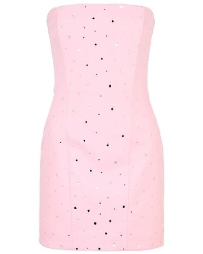 GIUSEPPE DI MORABITO Crystal-Embellished Twill Mini Dress - Pink