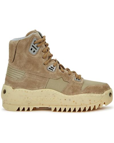 Acne Studios Desert Hiker Sand Suede Ankle Boots - Natural