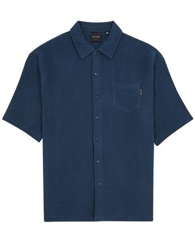 Daily Paper Enzi Seersucker Shirt - Blue