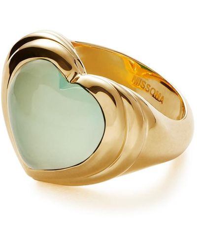 Missoma Jelly Heart 18kt Gold-plated Ring - Yellow