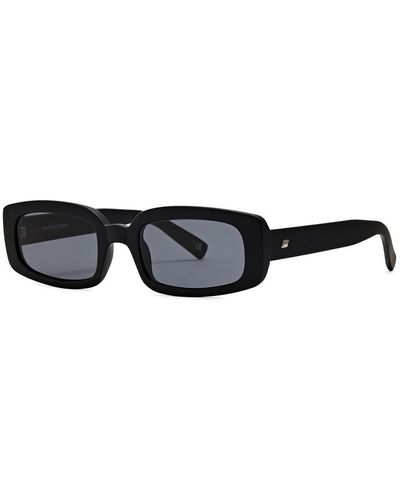 Le Specs Dynamite Rectangle-frame Sunglasses - Black