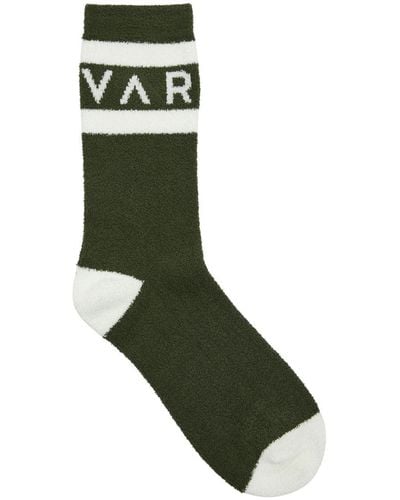 Varley Spencer Logo-intarsia Chenille Socks - Green