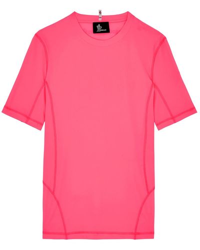 3 MONCLER GRENOBLE Day-namic Stretch-jersey T-shirt - Pink