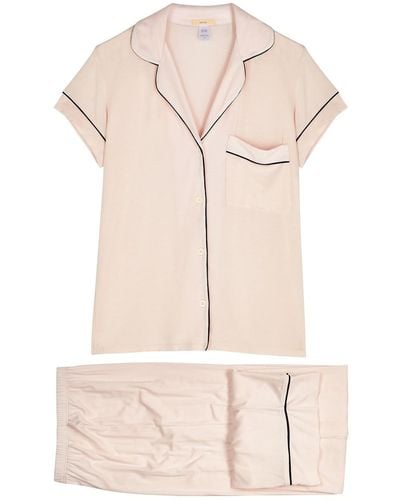 Eberjey Gisele Jersey Pajama Set - Natural